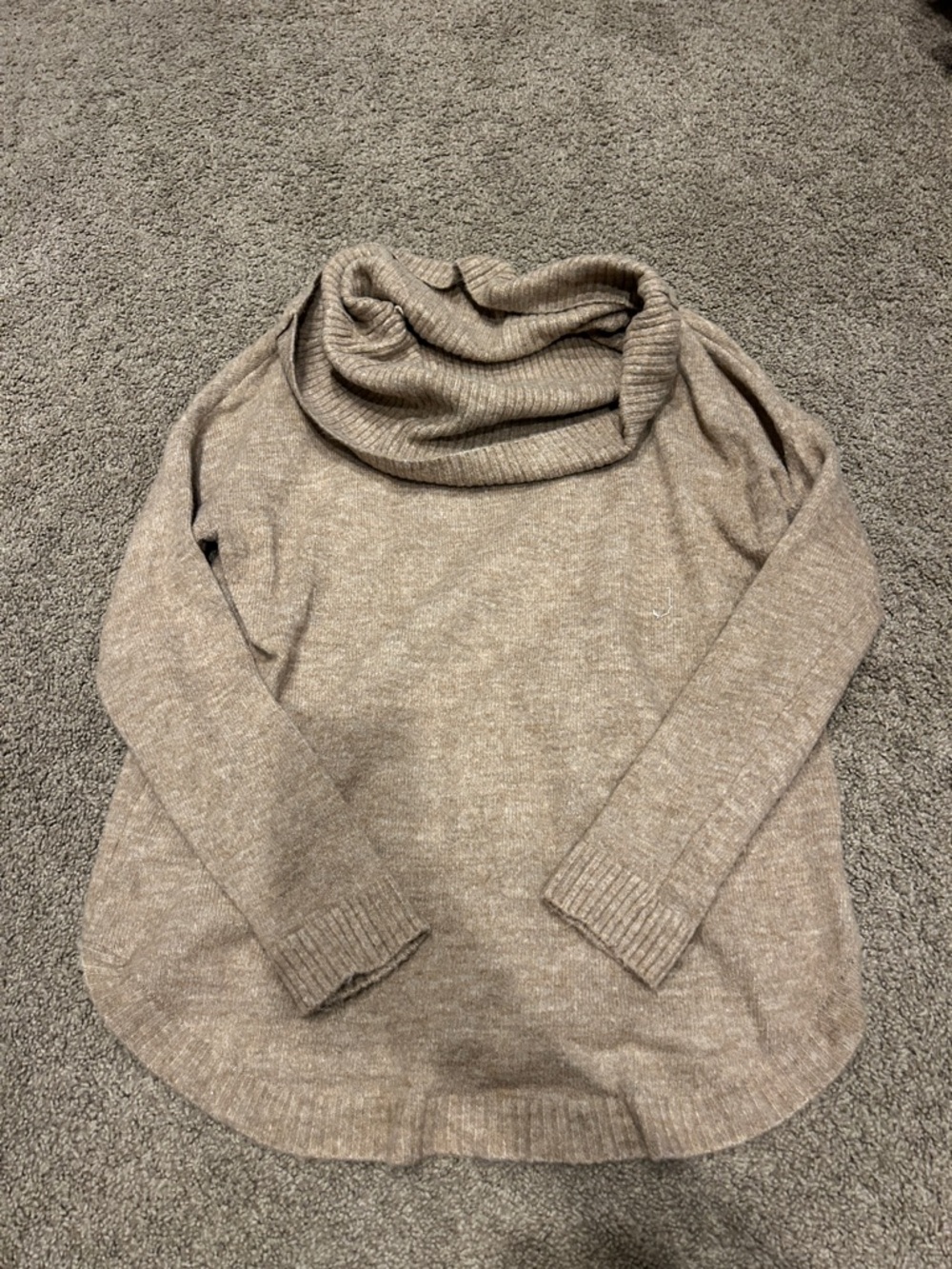 Dreamers Taupe Cowl Neck Sweater